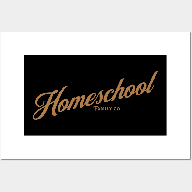 Homeschool Family Co. in Gold Letters Wall Art by BeeDesignzzz